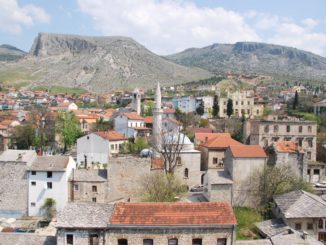 Mostar – two minarets, Apr. 2009