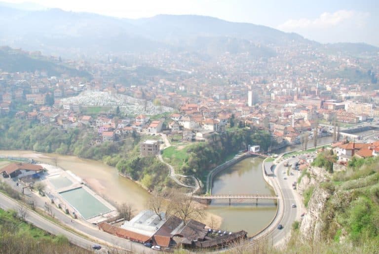 Sarajevo – from the hill, April 2009 (Sarajevo)