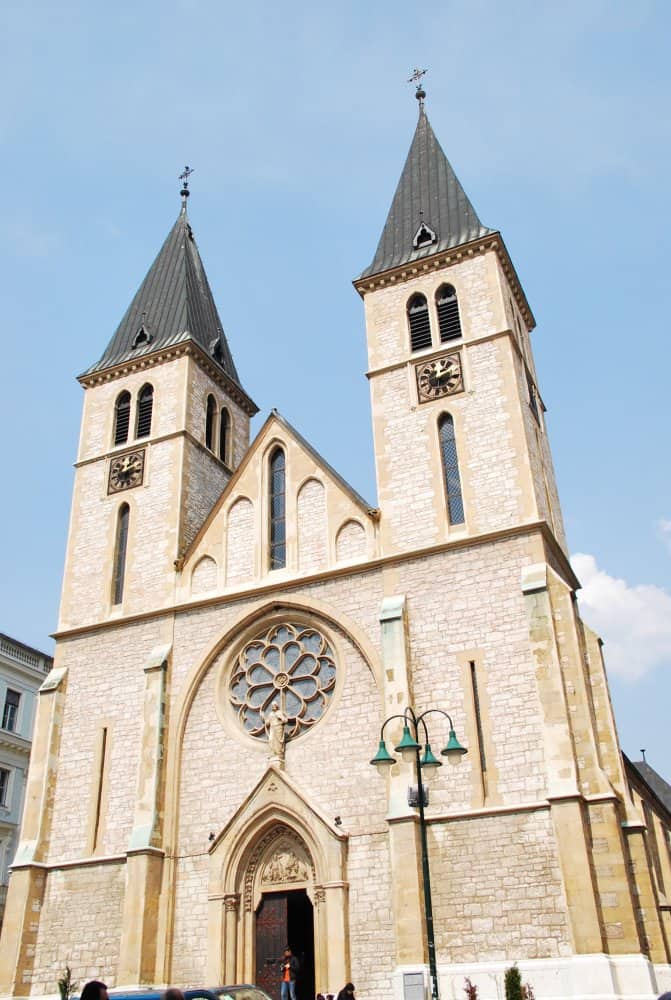 Sarajevo – front of the church, April 2009 (Sarajevo)