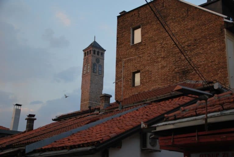 Sarajevo – tower and roof, April 2009 (Sarajevo)