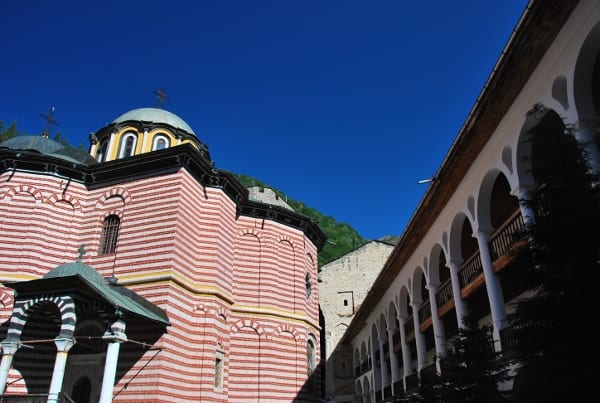 This is the Rila Monastery