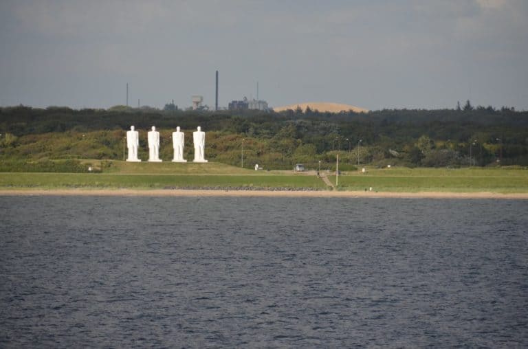 Denmark, Esbjerg – white statues Aug. 2012