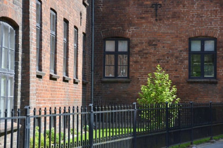 Denmark, Odense – fence and two windows, August 2012 (Odense)