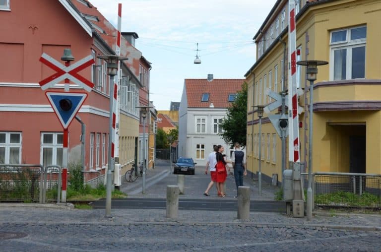 Denmark, Svendborg – woman in red, Aug.2012