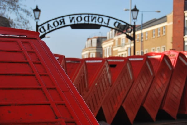 Cabine telefoniche rosse tipiche di Londra