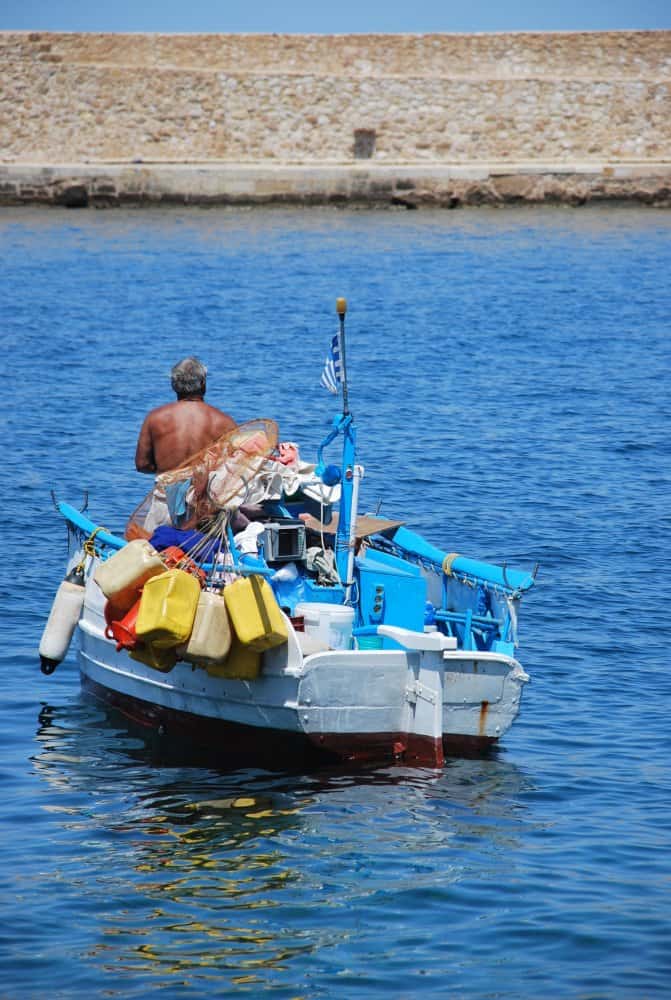Greece, Chania – fisherman, Aug.2009 (Crete)