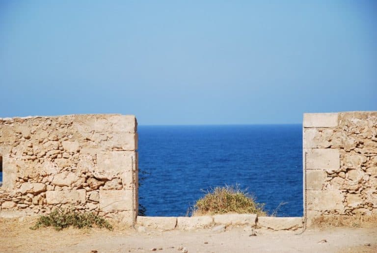 Grecia, Rethymno – due blu, agosto 2009 (Creta)