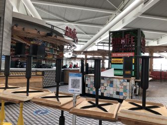 the closed restaurant in Terminal 5 in Heathrow