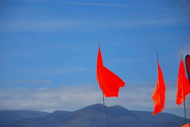 Irlanda, Inch Beach – bandiere, luglio 2011