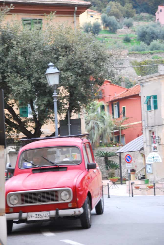 Italy, Final Borgo – red car, Dec.2012 (Liguria)