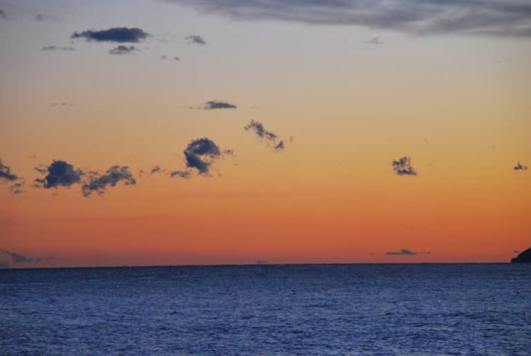 Italy, Finale Ligure – orange sky, Dec.2012 (Liguria)