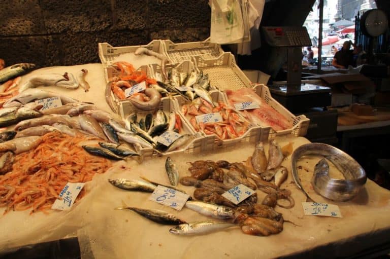 イタリア、カターニア – 地中海の魚介類 (カターニア)