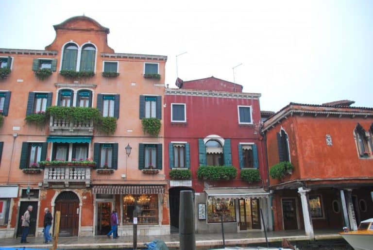 Italy, Murano – row of houses, Nov. 2012 (Venecia)