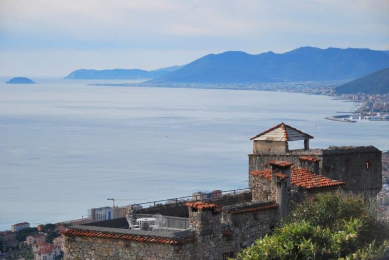 Italy, Verezzi – view iwith house, Dec.2012 (Liguria)