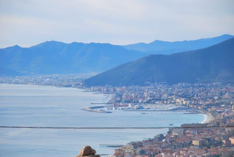 Italy, Verezzi – mountains, sea and town, Dec.2012 (Liguria)