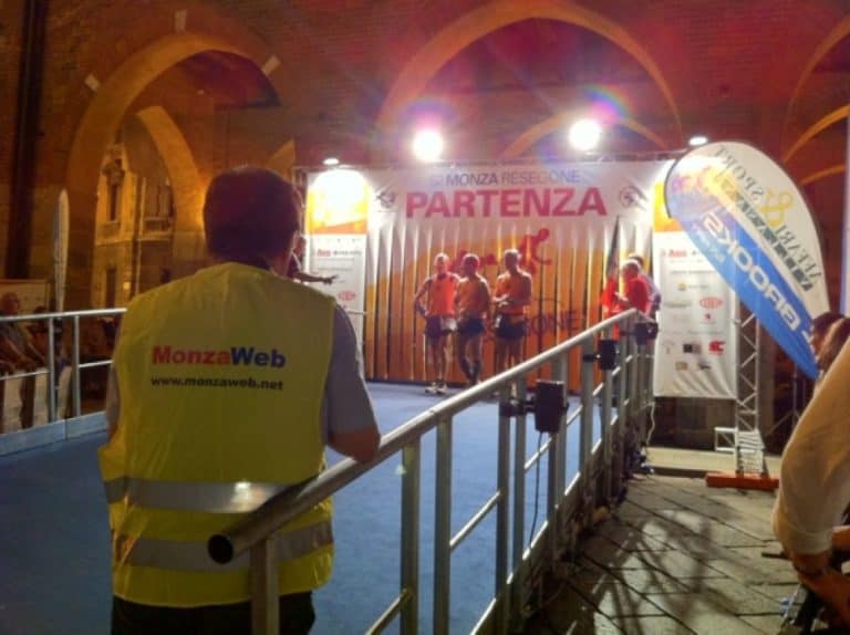 Marathon competition at night