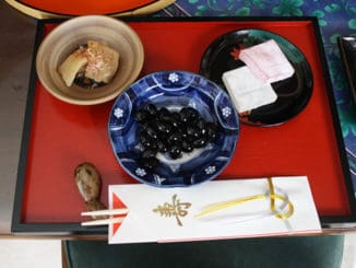Comida japonesa en el dia de Año Nuevo