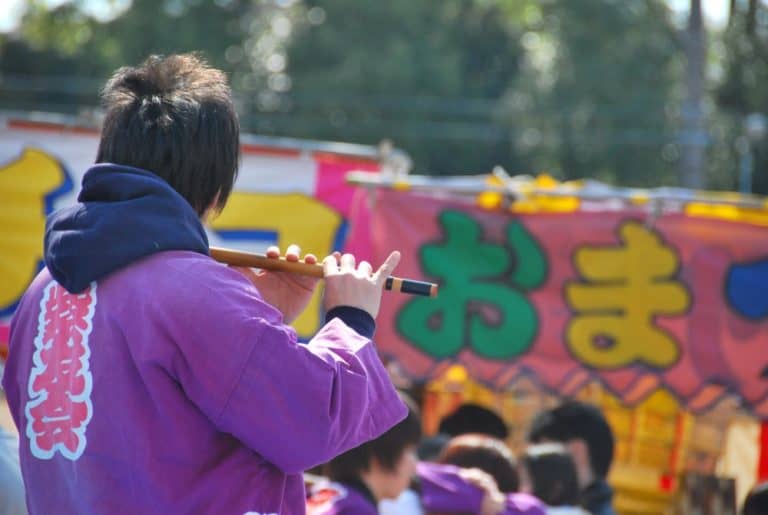 日本、祭り－笛 2012年4月 (東京)