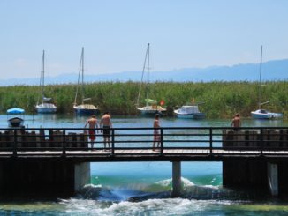 Dove l’acqua del fiume arriva nel lago di Ohrid