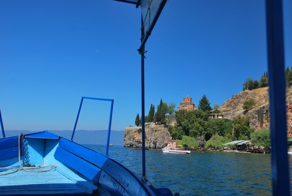 In barca sul lago di Ohrid