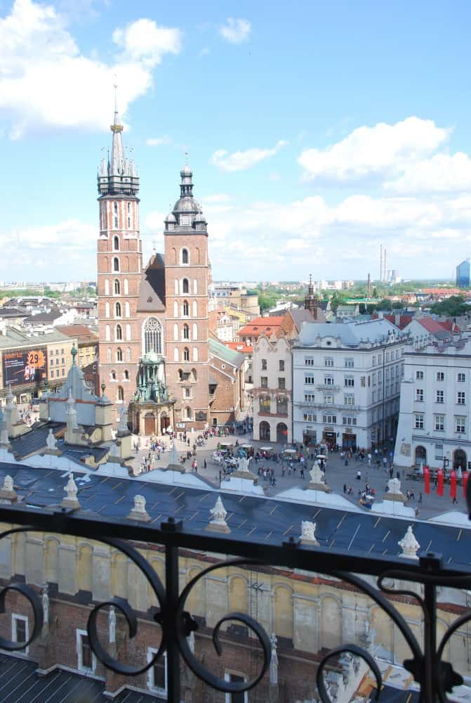 Polonia, Cracovia – vista con chiesa, maggio 2009 (Cracovia)