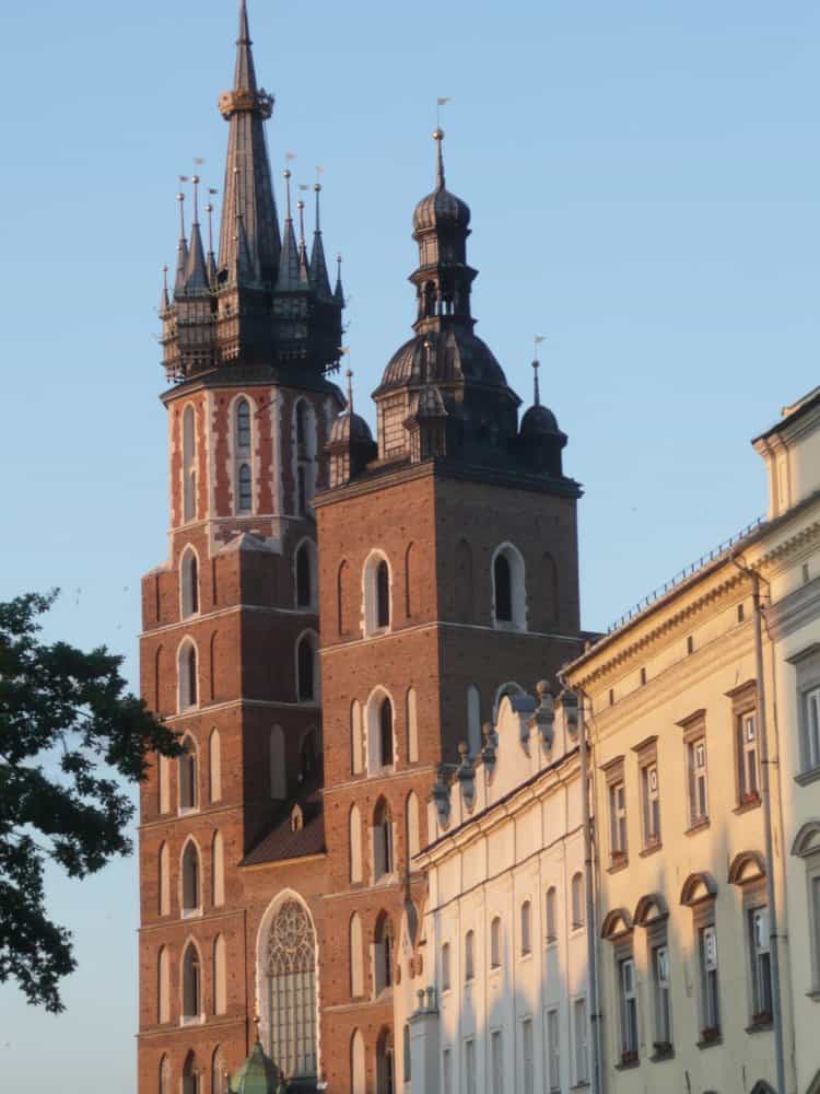 Polonia, Cracovia – chiesa al tramonto, maggio 2009 (Cracovia)