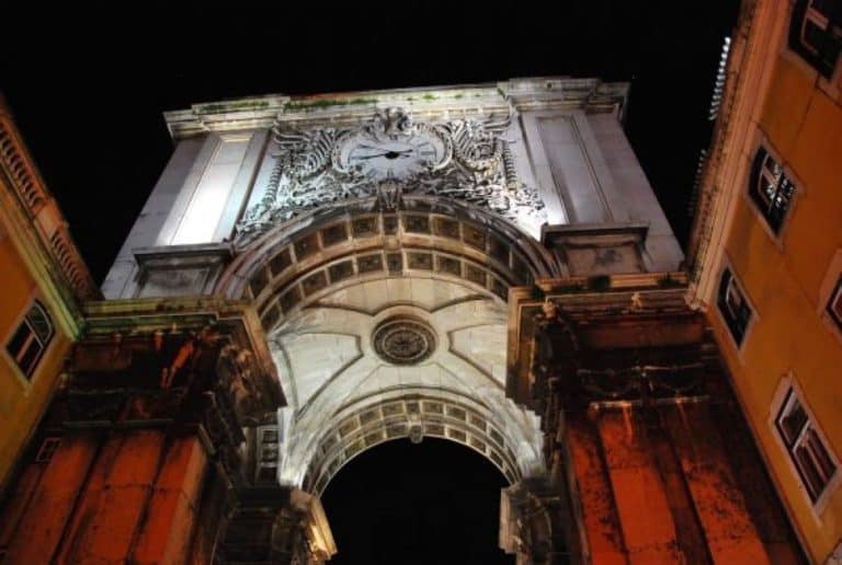 Portugal, Lisbon – red pillars, 2011 (Lisbon)