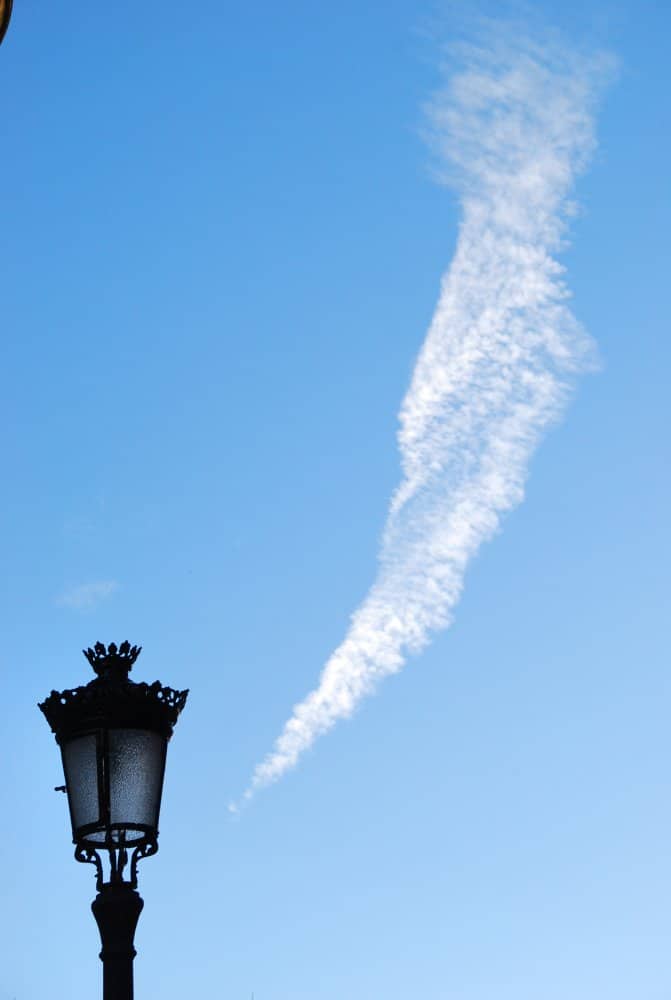 Spain, Ubeda – lamp and cloud, Dec.2010 (Andalucia)