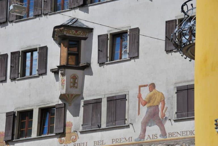 Switzerland, St. Moritz – wall, May 2012 (Sankt Moritz)