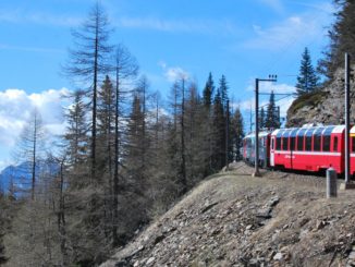 スイス、ベルニナ鉄道－屋根 2012年5月