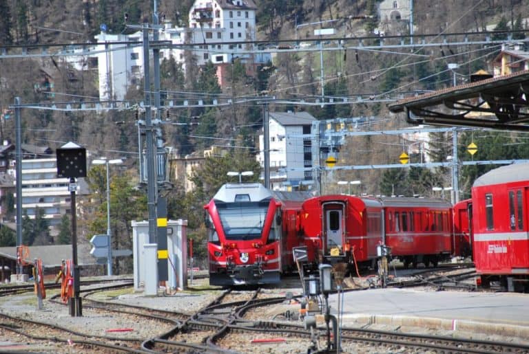 Switzerland, St.Moritz – railway, May 2012 (Sankt Moritz)