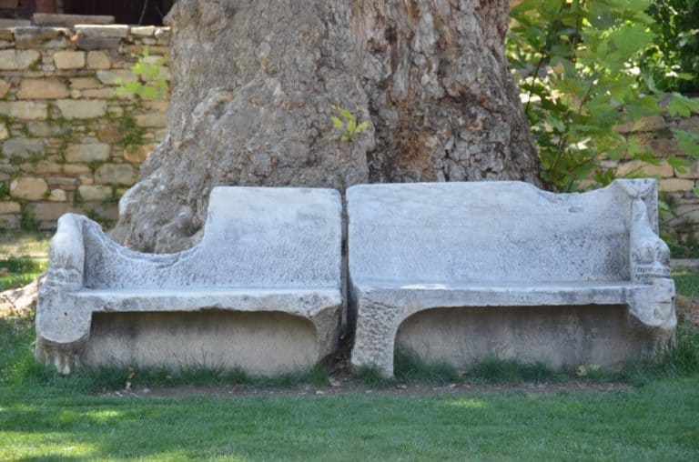 Turkey, Afrodisias – ancient benches, August 2012