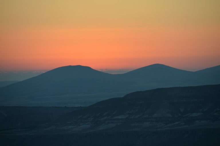 Turkey, Cappadocia – orange sky, Aug.2012 (Cappadicia)