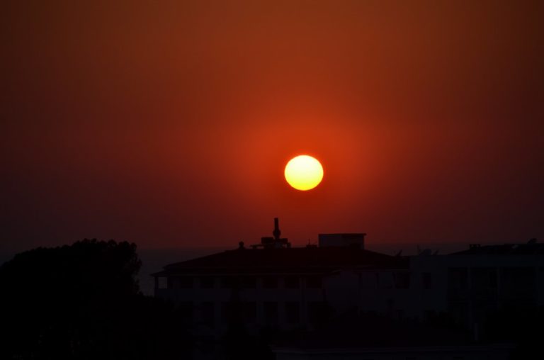 Turkey, Kusadasi – setting sun, Aug. 2012 (Kusadasi)