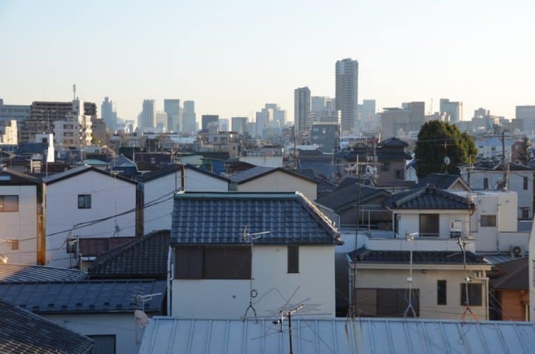 日本、東京、谷中―眺め 2015年1月 (東京)