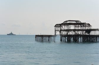 the wreckage of Brighton's West Pier