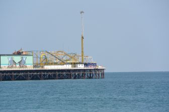 the amusement park on the pier in Brighton