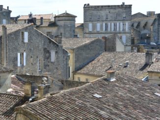 Saint-Emilion – looking down at the village, May 2016