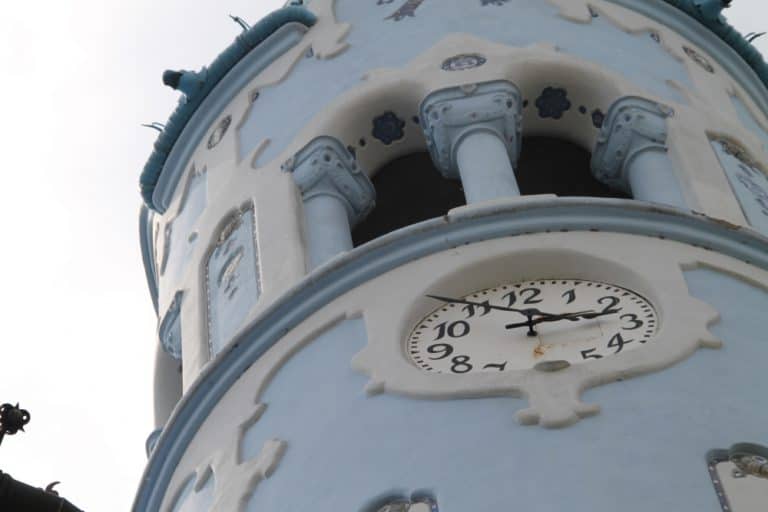 blue church – clock, May 2016 (Bratislava)
