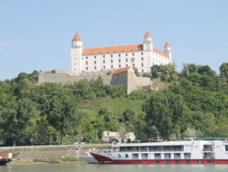 Journey by boat against the current of Danube