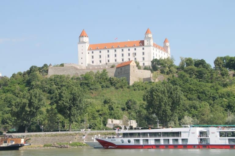 Journey by boat against the current of Danube