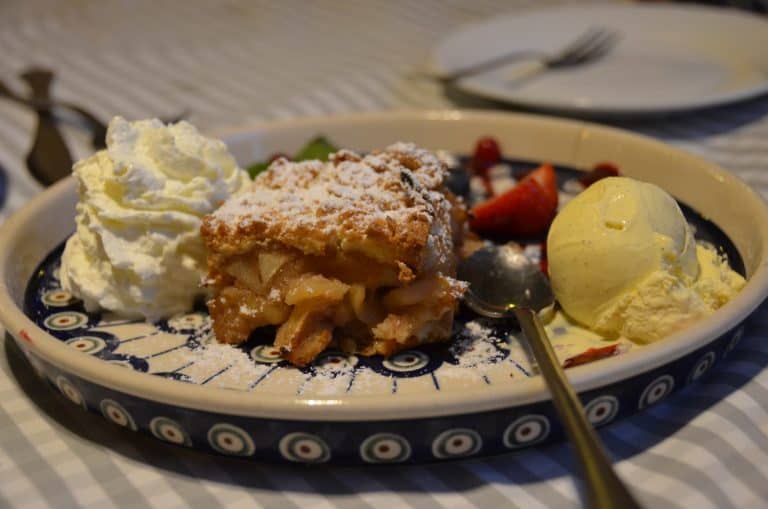 Poland, Gdansk – Gdanski Bowke restaurant, dessert, Aug.2016 (Gdansk)