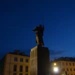 Poland, Warsaw - statue, Aug.2016