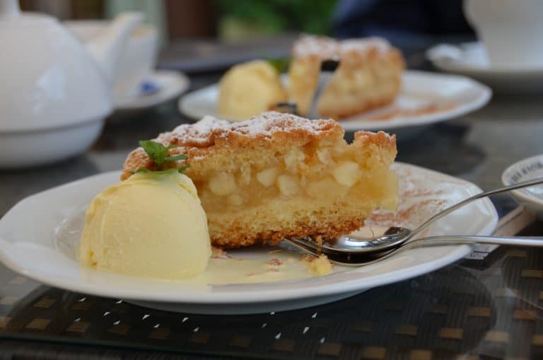 Poland, Warsaw suburbs  – Chopin’s birth place, cake in the garden, Aug.2016 (Warsaw)