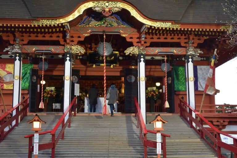 El desliz de la fortuna en el Templo en Kashiwa