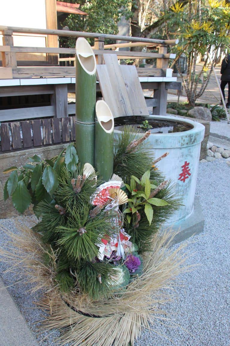 柏市、神明社－門松 2018年1月 (千葉県)