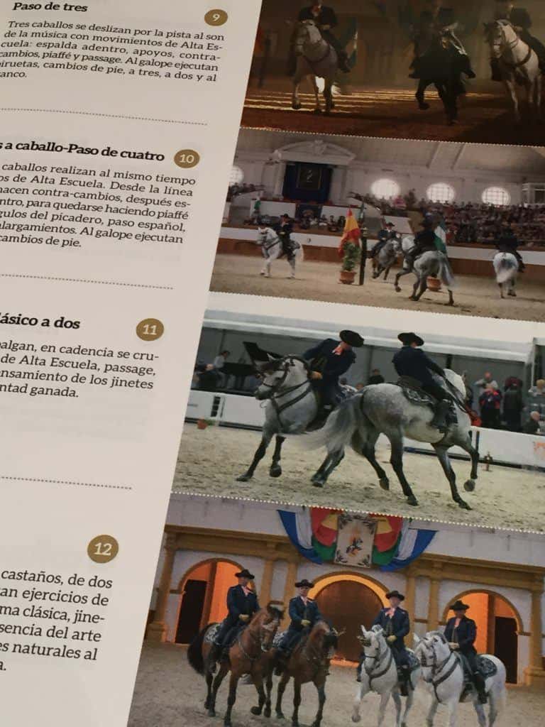 Jerez de la Frontera, horse show – from the leaflet, Nov.2016 (Andalucía) (Jerez de la Frontera)