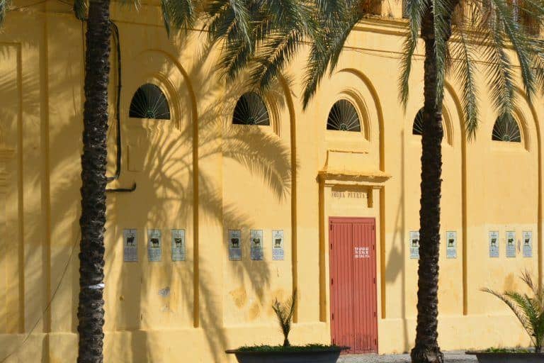 Jerez de la Frontera, bullring – shadow, Nov.2016 (Andalucía) (Jerez de la Frontera)