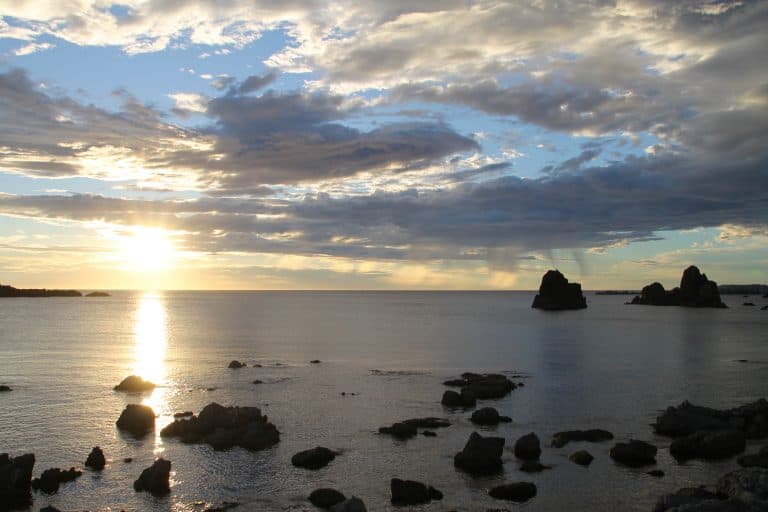 Sado Island, Nanaura – sunset view 1, Aug.2016 (Sado Island)