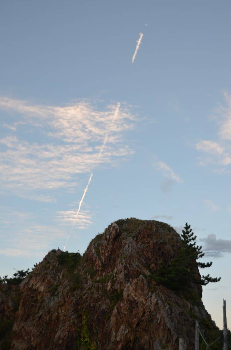 Sado Island, Nanaura – contrail, Aug.2016 (Sado Island)